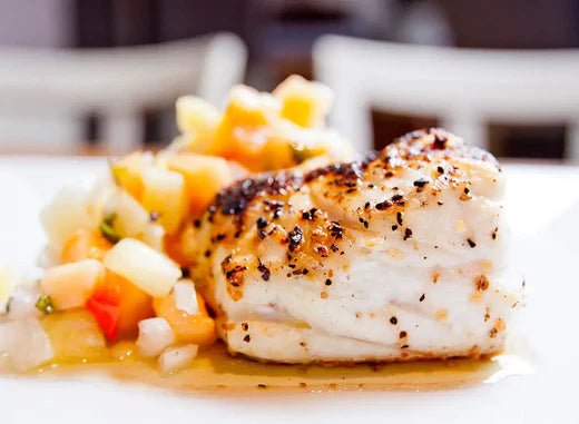 PAN SEARED GROUPER WITH LEMON BUTTER SAUCE